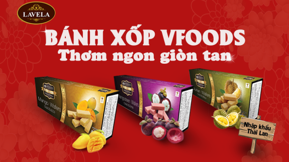 BÁNH XỐP VFOODS NHẬP KHẨU THÁI LAN - THƠM NGON GIÒN TAN